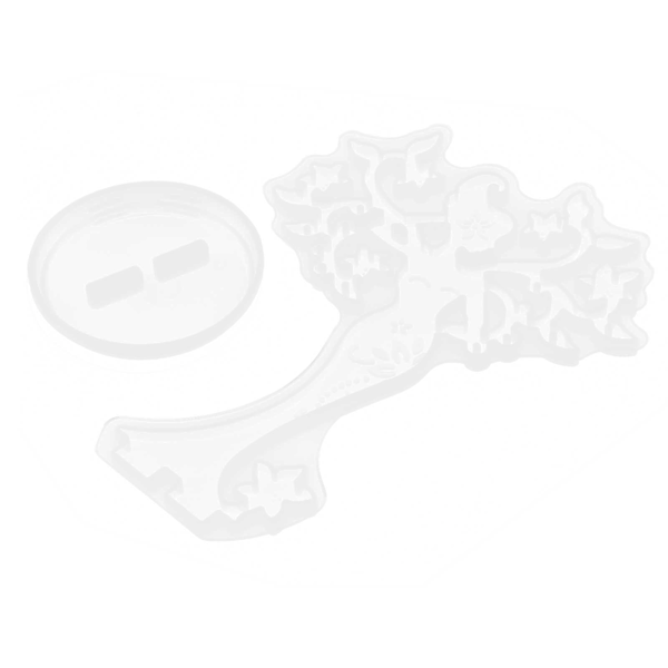 2 st Silikon Smyckeshållare Form Transparent DIY Hantverk för Halsband Visning