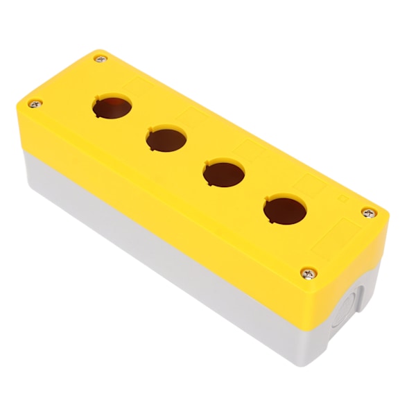 BERM Push Button Switch Control Station Box Industrial 4 Gang Vattentät ABS Gul