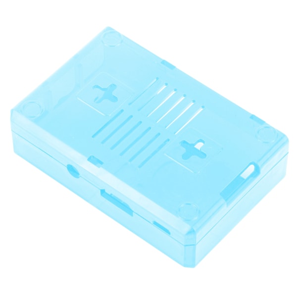 Skallbeskyttelsesboks Frostfrostet deksel ABS for Raspberry Pi 3B 3B+ E-stil med skruer (blå)