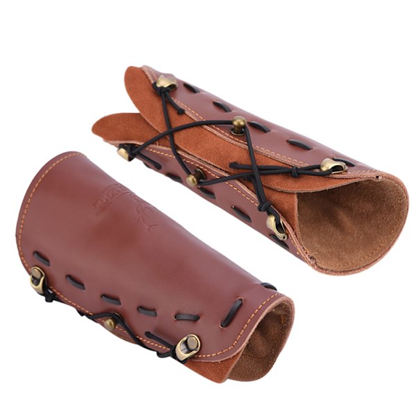Shooting Archery Arrow Läder Arm Guard Skydd Säker Rem Armband