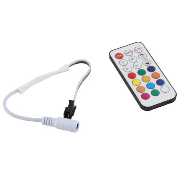 21 Keys RF Mini Wireless Remote Dimmer Controller WC2811 2812B Full Color Adjustable Brightness Power RF LED Dimmer