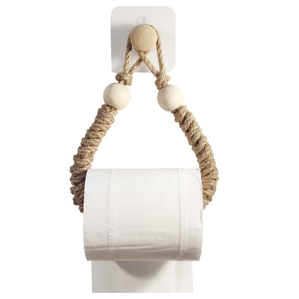 Pyyhepidike WC-paperiteline Retro Juuttiköysi Puu[LD]