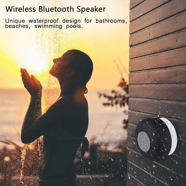 Vandtæt Bluetooth-højttaler IP4 Trådløs Håndfri, Sort