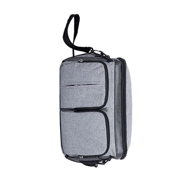 Stroller Diaper Bag Large Capacity Multi-Pockets Zipper Mom Storage Bag with Strap Grey