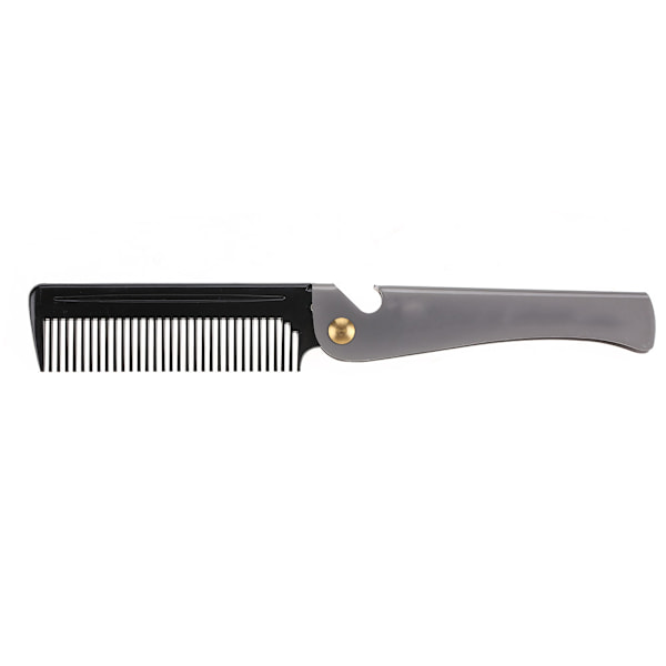 Vikbar ficka Mustasch Formande kam Rostfritt stål Rund Kam Tänder Skägg Kam 02#