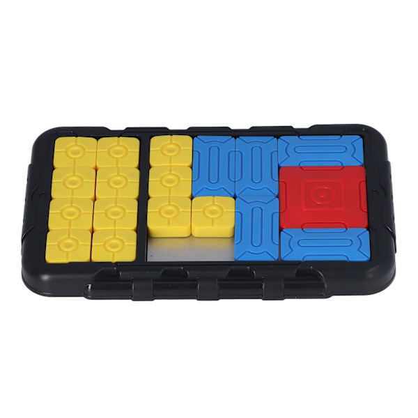 Kids Sliding Puzzle Board Utveckla logiskt tänkande utmaningar Handhållna pussel Leksak för barn Svart