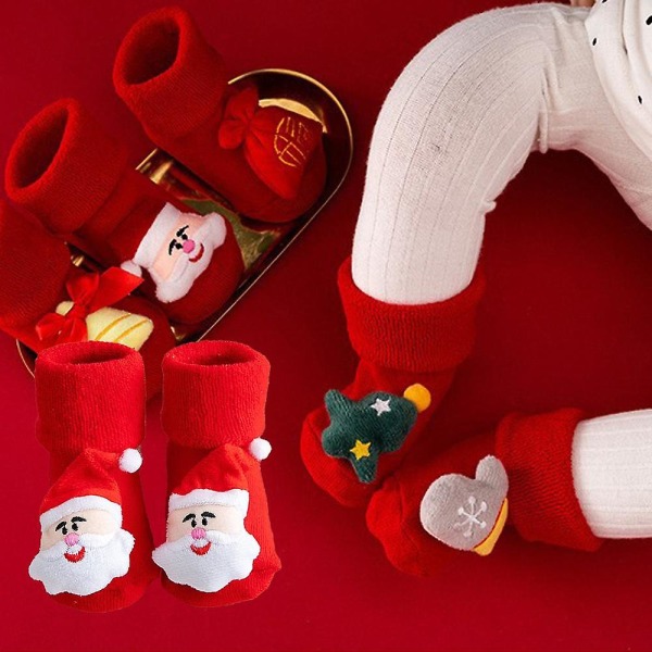 Baby Girls Boys Slipper Socks Soft Winterkids Christmas Home Socks