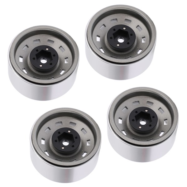 4 stk metall 1,9 tommers hjulfelger 10 firkantet hull nav for AXIAL SCX10 1/10 RC klatring CartTitanium Farge