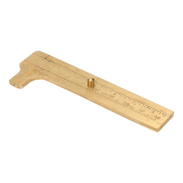 Vernier Skydel Messing Dobbelt Skala Høj Præcision Klar Skala Bærbar Mini Lomme Skydel for DIY Håndværk 0‑3.1in