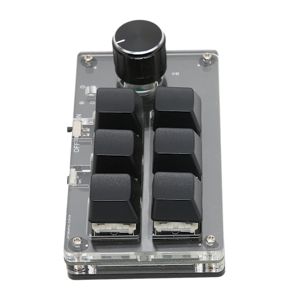 Mekanisk spilltastatur 6 taster 1 knapp Liten USB trådløs Dual Mode OSU-tastatur DIY programmerbar tastatur