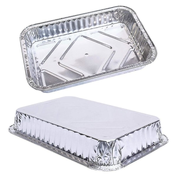 Aluminiumfolie Grillformar - bulkpaket med slitstarka grillbrickor Engångsgrillsmörjpannor som är kompatibla med Gjorda även bra för bakning, stekning och matlagning