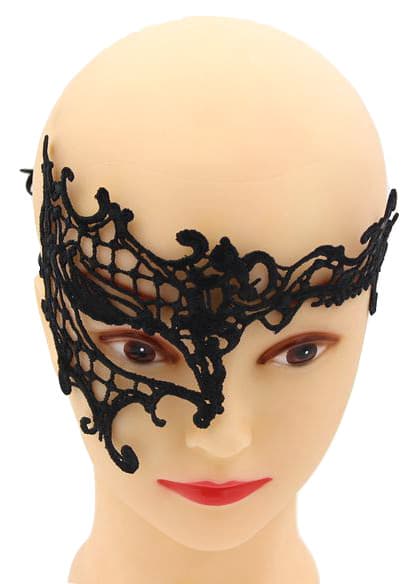 Øyemaske - Maskerade - Svart Black one size