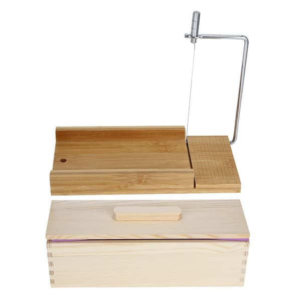 DIY Handmade Soap Candle Bread Making Mold Cutter Set Kitchen Accessories (Cutting Board Box with Lid)