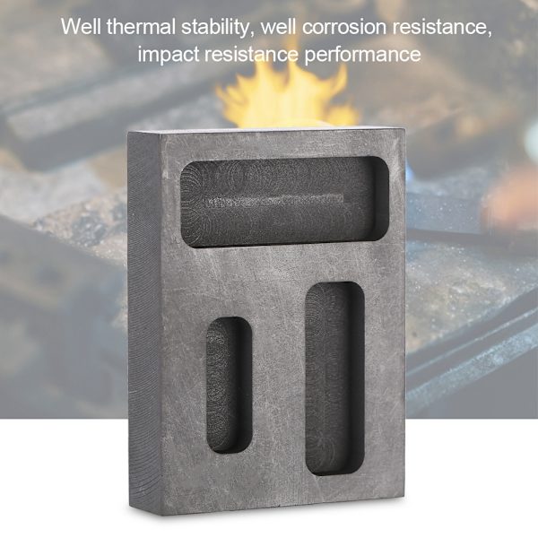 Graphite Crucible Ingot Torch Melting Casting Refining Scrap Bar Combo Mold