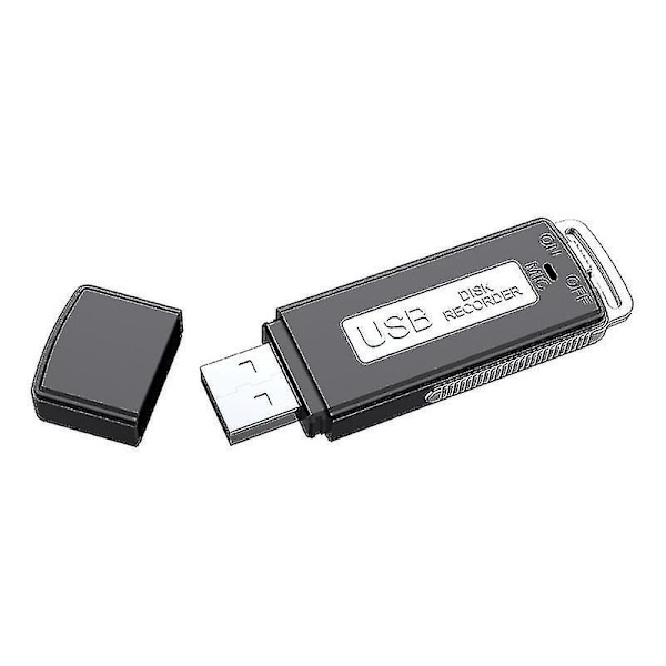 Musta Mini USB-näppäinloki 240 tunnin tallennuksella, yhden painikkeen sammutus - Suora liitäntä U-levyn tallennin