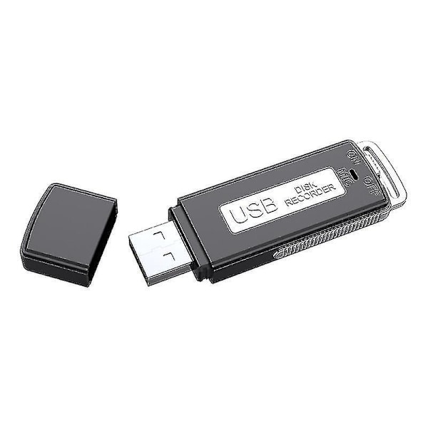Sort Mini USB Keylogger med 240 Timers Optagelse, En-Knap Strømafbrydelse - Lige Stik U Disk Optager