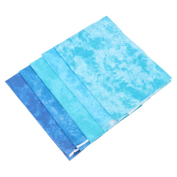 5 st Bomullstyg för Quiltning Smutsfärgat 50 cm Långt 45 cm Brett Mjukt Lappverkstyg för Hantverk DIY Reparation Blå 50 cm Långt 45 cm Brett (5 st)