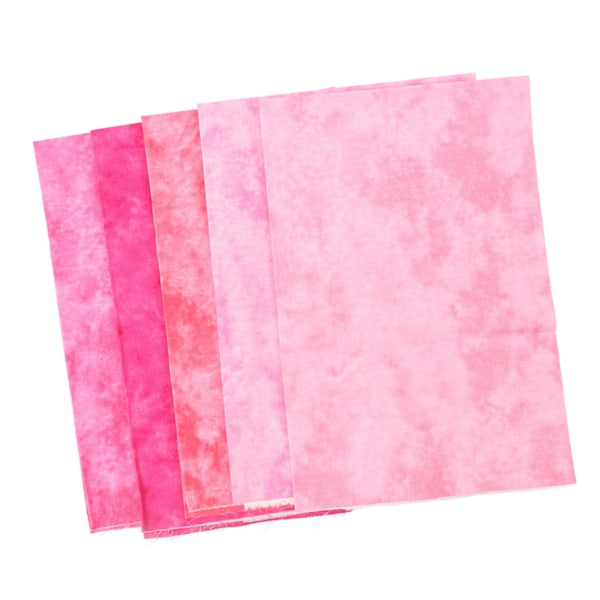 5 st Bomullstyg för Quiltning Smutsfärgat 50 cm Långt 45 cm Brett Mjukt Lappverkstyg för Hantverk DIY Reparation Rosa 50 cm Långt 45 cm Brett (5 st)