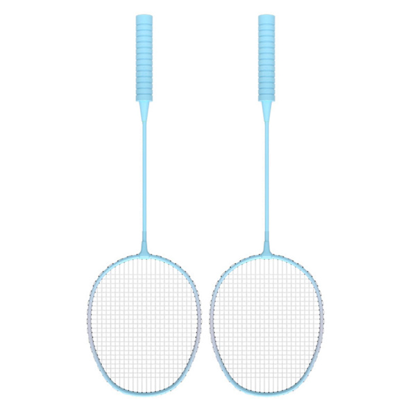 Badmintonracketset för utomhusspel på bakgården inklusive 2 racketar 3 nylonfjädrar 1 bärväska för nybörjare Vuxna Grön