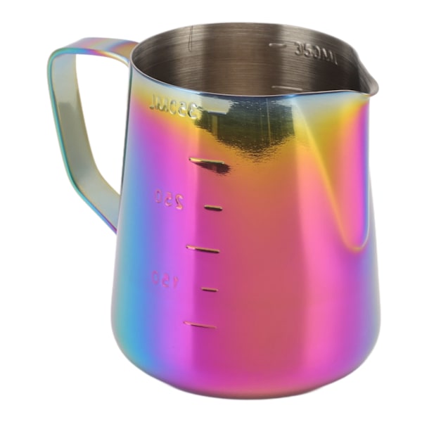 Melkeskummer Dual Scale 304 Rustfritt Stål Melkeskummer Kopp Kaffe Dampkanne For Latte Art 350ML Fargerik