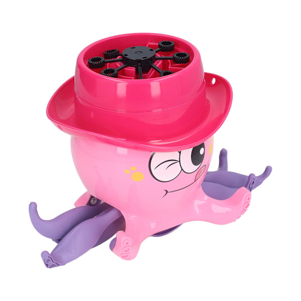 Bubble Machine Rechargeable Creativity Octopus Shape Automatic Bubble Blower for 3+ Years (Pink)