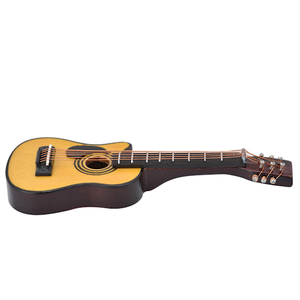 Skala 1/12 Dukkehust Miniatyr Tre Gitar Minigitar Display Modell Dukkehust Tilbehør Folkegitar