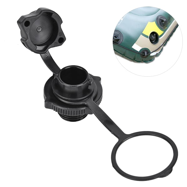 Muovista valmistettu musta kestävä korvaava ilmapatja kalastusveneille Ilmaventtiili D-korkit Ruuvi INTEX 68345/68347/68349/68351Black Air Valve D