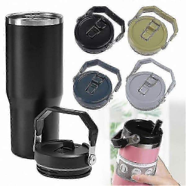 Läckagesäkert sugrörslock för Stanley 20oz 30oz mugglock blue 2pcs