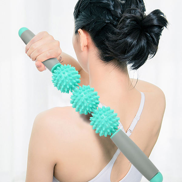 Ny Muskelrulle Yoga Massasjestav Relax 3 Piggsvinballer Anti Cellulitt Slanking Muskel Kroppsmassasje Relax Tool Frukt Grønn