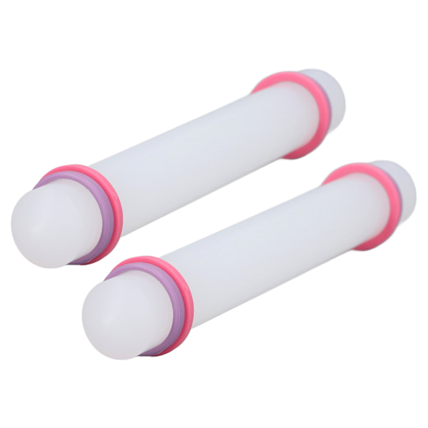 2 stk Plastkjevle Trygg Holdbar Robust Plast Non-stick Overflate Bred Applikasjon Liten Kjevle