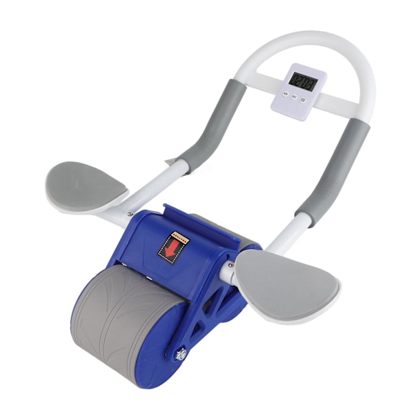 Magrullhjul med armbågsstöd Timer Automatisk Rebound Kärna Styrketräning Träningsutrustning Blå