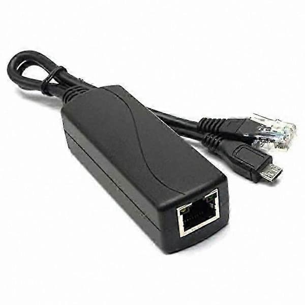 USB POE-splitter 48V til 5V 2A/3A mini-strømforsyning til opladning af smartphones Black