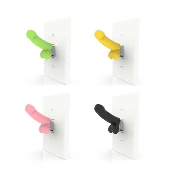 Rolig Switch Cap Prank Leksaker Plast Spoof Light Switch Lock Sugkopp Roliga presenter