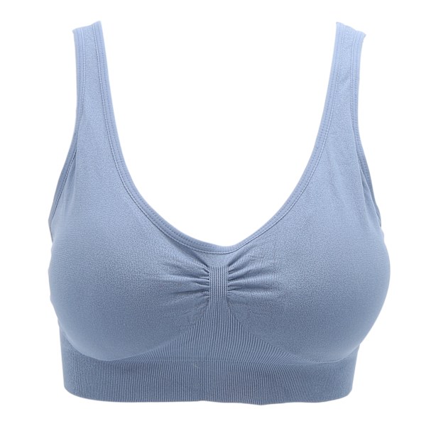 Trådlös behå dam flickvaderad bh Mjuk sport-bh som andas för yoga gym löpning FitnessBlue L