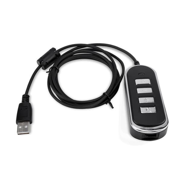 USB-headset-adapter med kontrolboks - RJ9 til USB-konverteringskabel