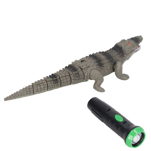 RC Crocodilian Toys Innovativ infraröd ljussensor Ljudeffekter Fjärrkontroll Simulering Crocodilian Model för vuxna