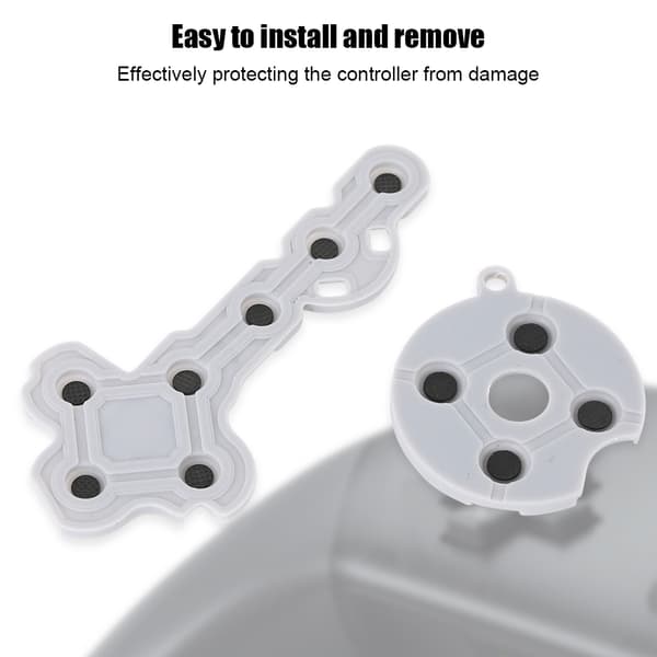Ledende gummi kontaktknap til Xbox 360 controller - sæt med 10 stk