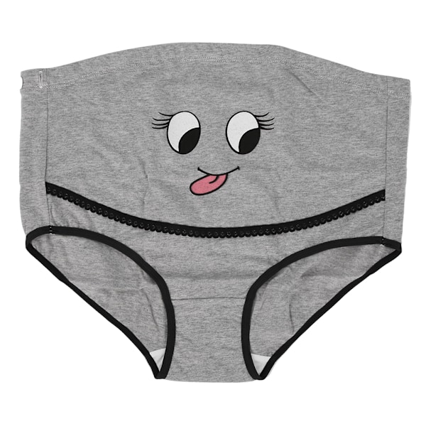 Raskaanaisten säädettävät vatsatuki-alushousut Hengittävät korkean vyötärön alusvaatteet (Coton Coloré Gris XXXL)