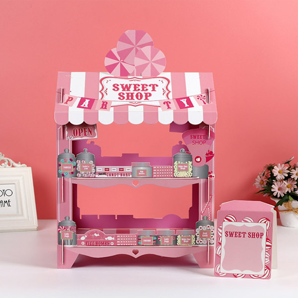 3-lags papp Cupcake Stativ Kartong Cupcake Tower Dessert Cupcake Holdere Engangs Bakevare Stativ for Bursdagsfester