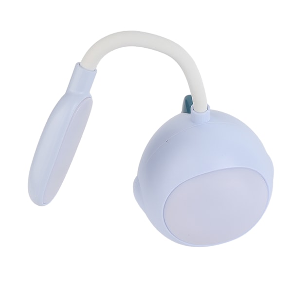 LED Skrivebordslampe med Batteri Fleksibel Øjenbeskyttelse Natlys USB Opladning til Soveværelse Kollegium Blå