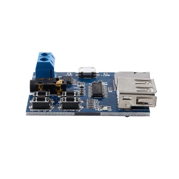 2X Mp3 Lossless Decoder Board Leveres med Forstærker Mp3 Decoder TF Card U Disk Decoder Player blue