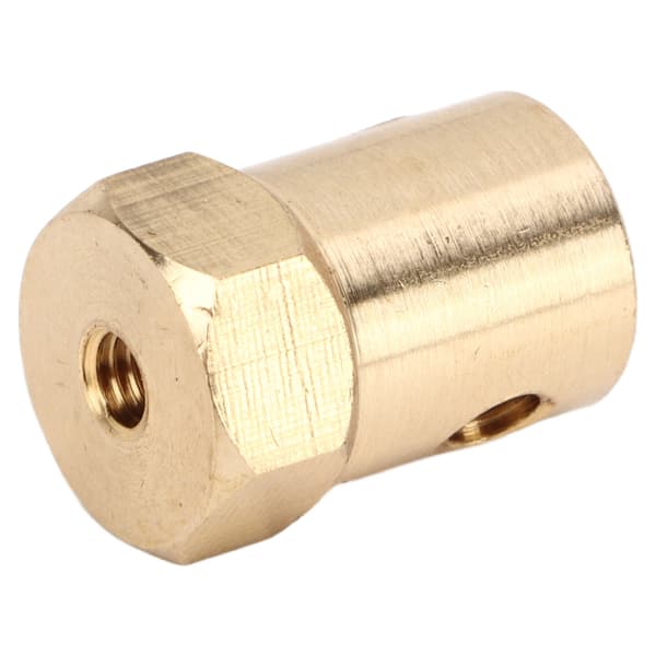 6mm Brass Hex Coupling Flexible Coupling Joint for RC Car Tire Shaft 10pcs