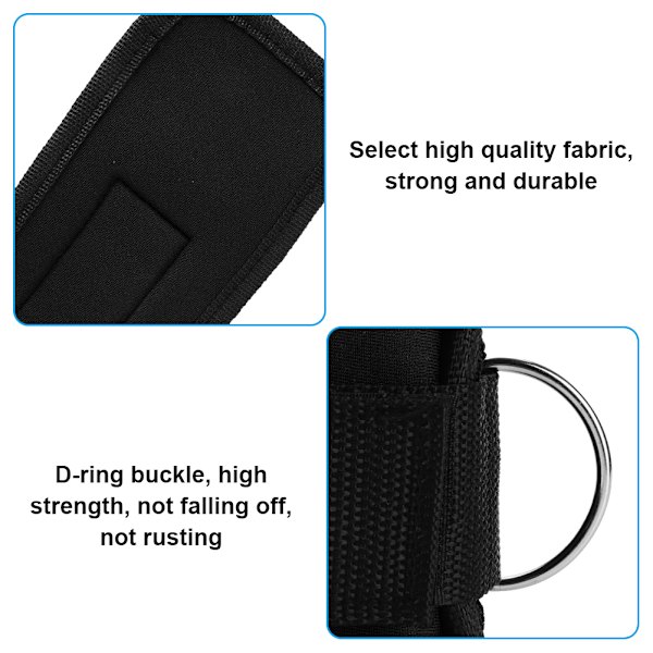 Ankelrem Ben Styrketræning Vægtbærende Power Strap Fodring til fitness (sort)