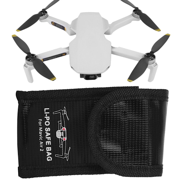 Dronebatteri sikker veske Eksplosjonssikker brannsikker oppbevaring Beskyttelsesetui Passer for DJI Mavic Air 2 (1 batterirom)