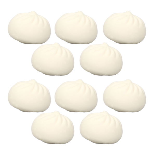 24st Bun Vent Ball Ångestlindring Bekväm simulering Dumpling Squishy Stressboll för äldre barn och vuxna Vit 5,5x4,5cm/2,2x1,8in