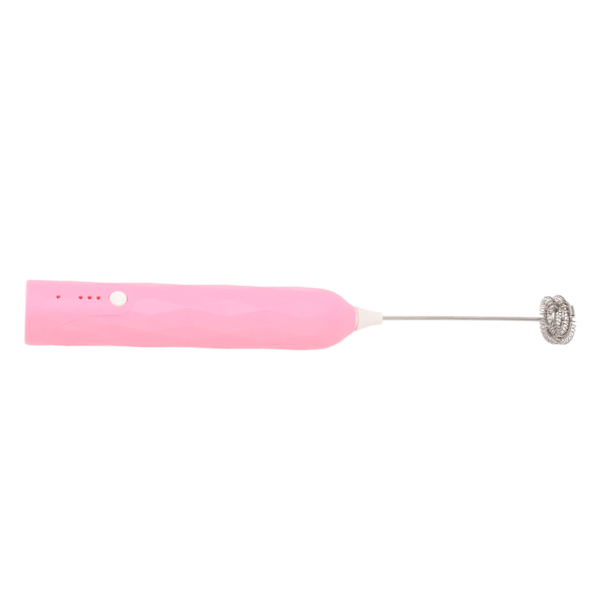 Liten hushållsäggvisp Mini multifunktionell mixer Handhållen elektrisk omrörare Skummaskin Visp Sladdlös Mjölk Kaffeskummare Rosa