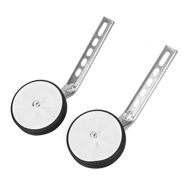2 stk justerbare treningshjul stabilisator for barn 12-20\" sykkelbalanse (hvit)