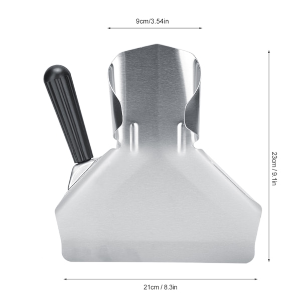 Multifunktionel Køkken Tyk Rustfrit Stål Pommes Frites Spatel Chips Bagger Scooper