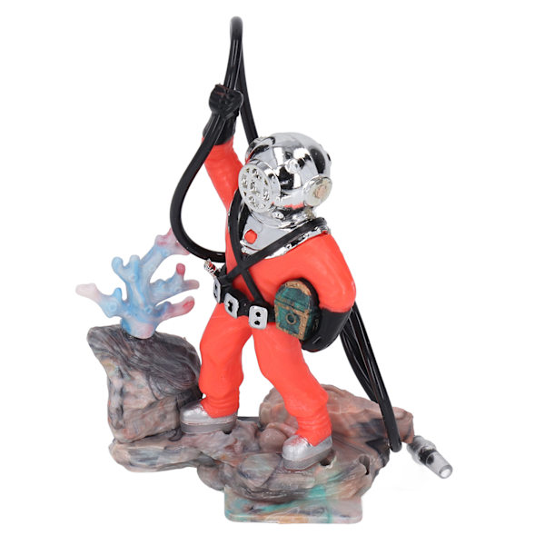 Air Action Luftning Dykare Aquarium Dekoration Utsökt Diver Fish Tank Ornament för Aquarium Fish Tank Röd