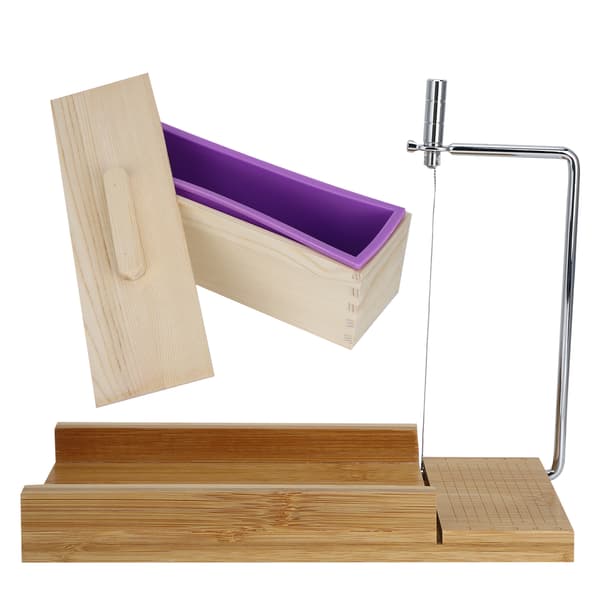 DIY Handmade Soap Candle Bread Making Mold Cutter Set Kitchen Accessories (Cutting Board Box with Lid)